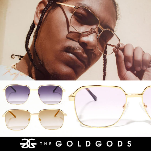 THE GOLD GODS ザ・ゴールドゴッズ サングラス 18金コーティング カラーレンズ ブリンブリン ストリート系 ヒップホップ ファッション APOLLO GGAT001