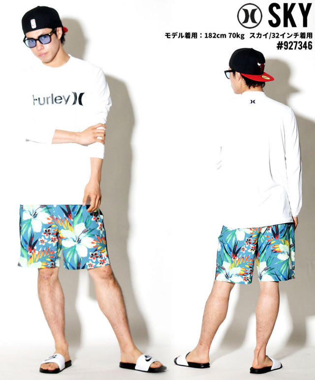 HURLEY ハーレー ボードショーツ 水着 メンズ アロハ 花柄 サーフ系 ストリート系 スケーター ファッション 927346 HADT004