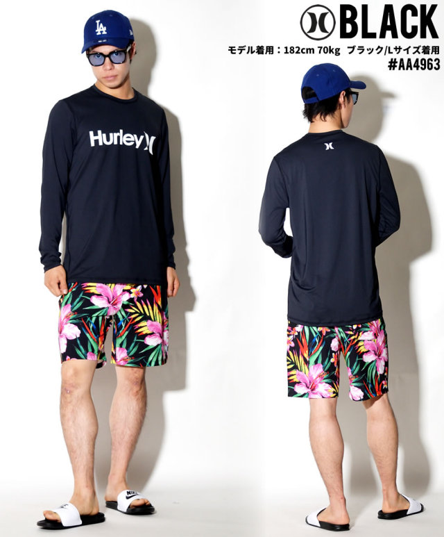 HURLEY ハーレー 長袖 ラッシュガード メンズ サーフ系 ストリート系 スケーター ファッション 894629 HATT001