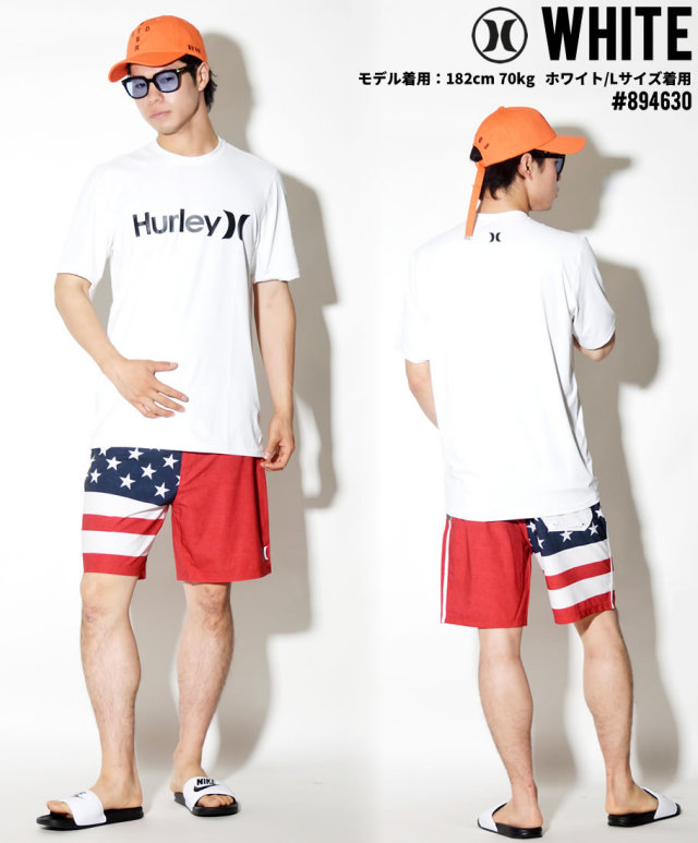 HURLEY ハーレー 半袖 ラッシュガード メンズ サーフ系 ストリート系 スケーター ファッション 894630 HATT002