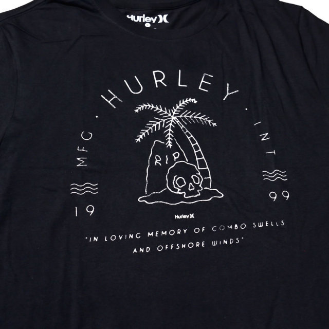 HURLEY ハーレー 半袖Tシャツ メンズ スカル ヤシの木 サーフ系 ストリート系 スケーター ファッション AA5306 HATT005