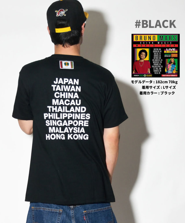 CROSS COLURS クロスカラーズ Tシャツ メンズ ブルーノマーズ ツアーTシャツ CC-BM-001 HHTT172
