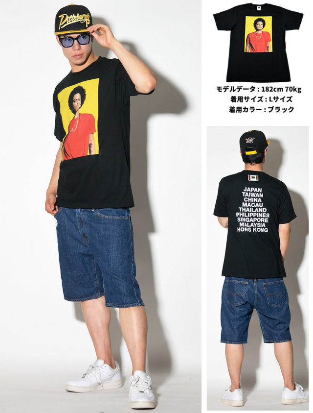 CROSS COLURS クロスカラーズ Tシャツ メンズ ブルーノマーズ ツアーTシャツ CC-BM-001 HHTT172