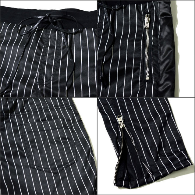 mnml ミニマル トラックパンツ メンズ ピンストライプ サイドライン サイドジップ hiphop ヒップホップ ストリート系 ファッション 通販 18ML-SP384P MLDT012