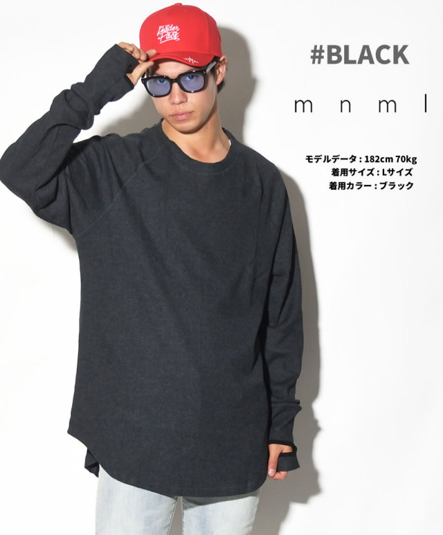 mnml ミニマル ロンT 長袖tシャツ メンズ ラグラン ストリート ヒップホップ ファッション 通販 18ML-SP416L MLTT010