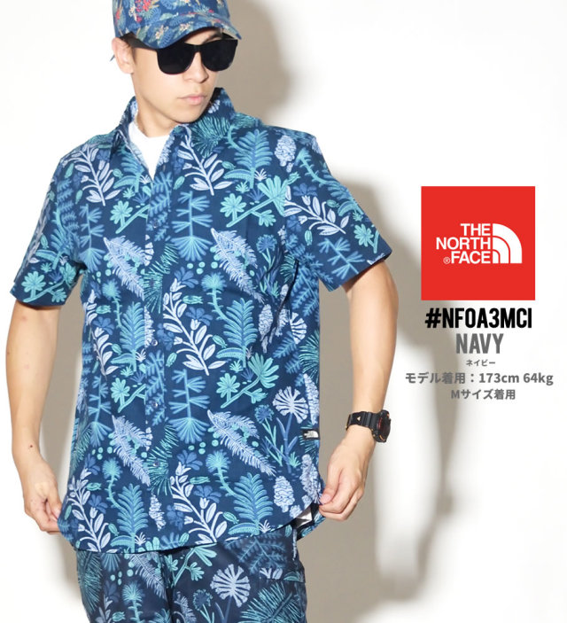 THE NORTH FACE ザノースフェイス 半袖シャツ メンズ 花柄 NF0A3MCI NFOT001