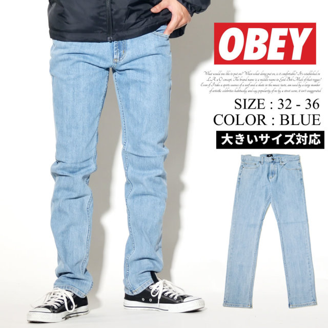 OBEY オベイ デニムパンツ ジーンズ メンズ Gパン ストリート系 ファッション 服 通販 142010055 OBDT003