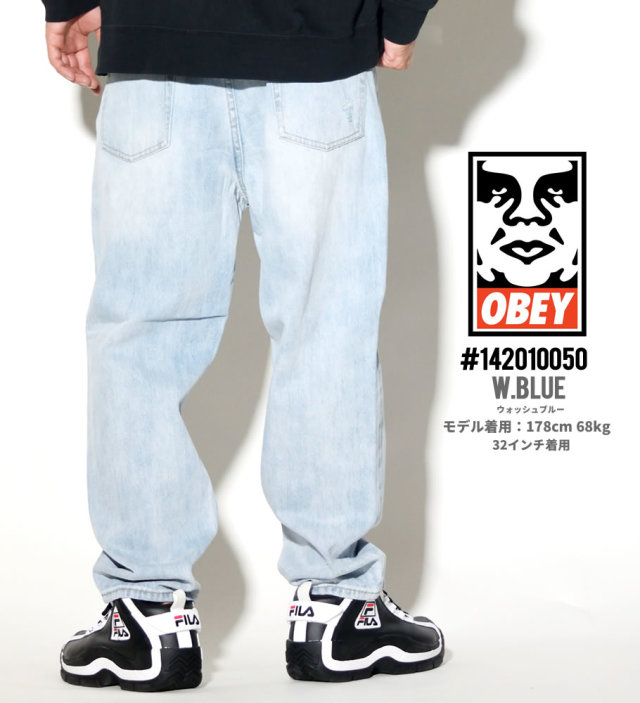 OBEY オベイ デニムパンツ ジーンズ メンズ Gパン ストリート系 ファッション 服 通販 142010050 OBDT005