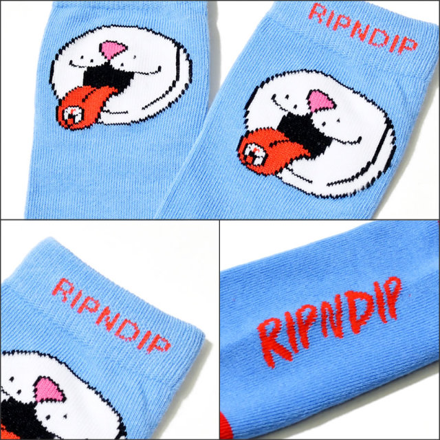 RIPNDIP リップンディップ ハイソックス 靴下 猫 ネコ RDAT035