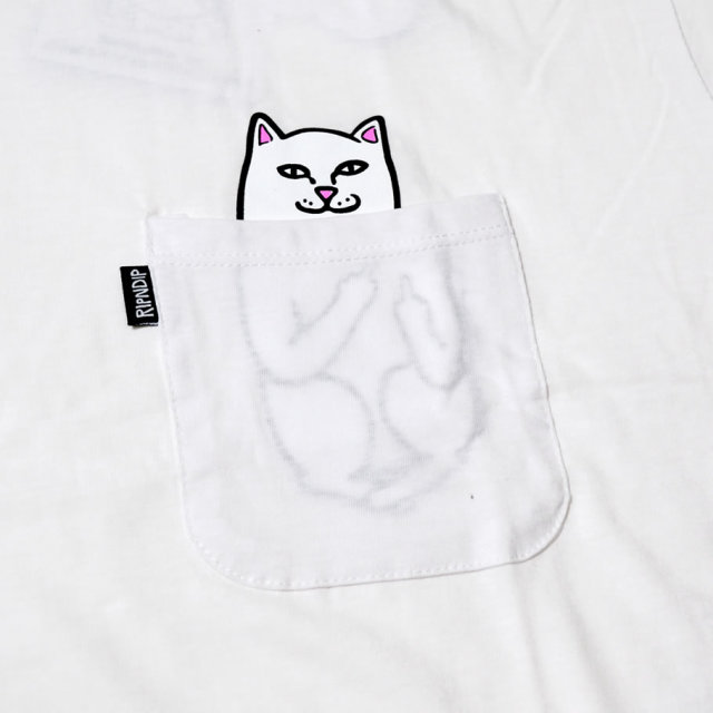 RIPNDIP リップンディップ 半袖 Tシャツ メンズ 胸ポケット 猫 ネコ ストリート系 スケーター ファッション 通販 RDTT012