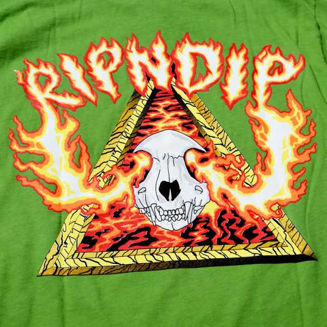 RIPNDIP リップンディップ 半袖 Tシャツ メンズ フレイム 三角 ストリート系 スケーター ファッション 通販 RDTT018