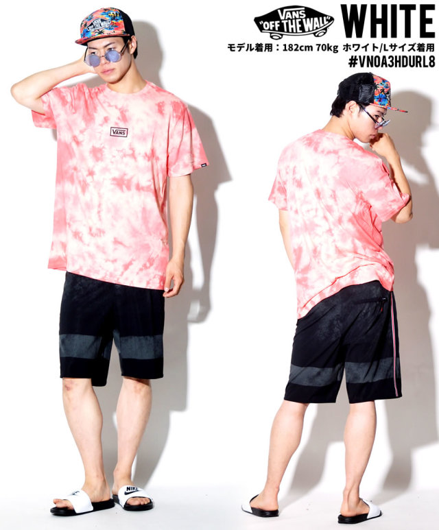 VANS バンズ Tシャツ メンズ 半袖 タイダイ柄 ボックスロゴ ストリート系 スケーター ファッション VNTT019