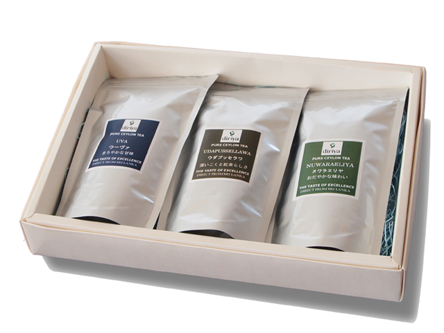 茶葉80g3種ギフト　紅茶通の方に贈る、これぞスリランカ紅茶ギフトセット