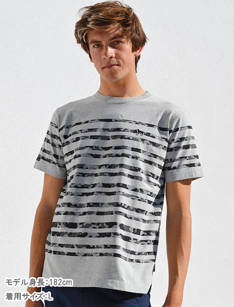 カモフラボーダーTシャツ