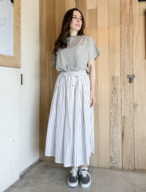 ドッグデプト 配色ステッチ　　　　　　　スエットスカート　上下　フリーサイズ WOMEN】配色ステッチスウェットスカート