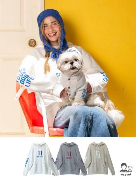 DOG DEPT スナップボタンパーカーS 犬服 / ドッグウェア】カラフルメランジボタンパーカー / DOG DEPT