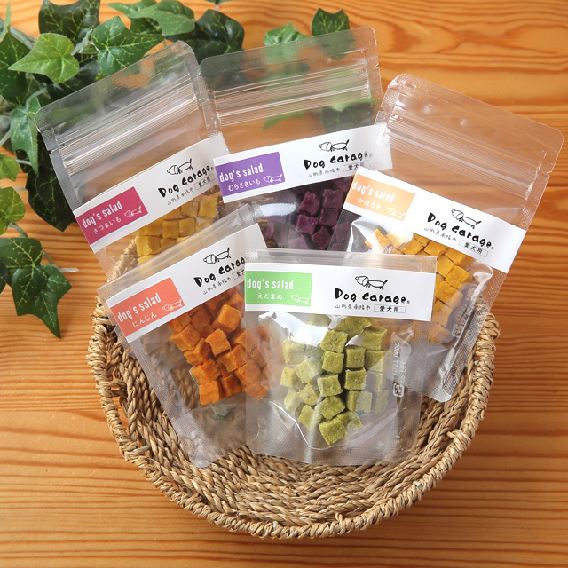 【わんこのサラダ《お試しセット》25g×5種類】 無添加 ドッグフード ドックフード 犬用野菜 犬用おやつ 犬 オヤツ 無添加おやつ