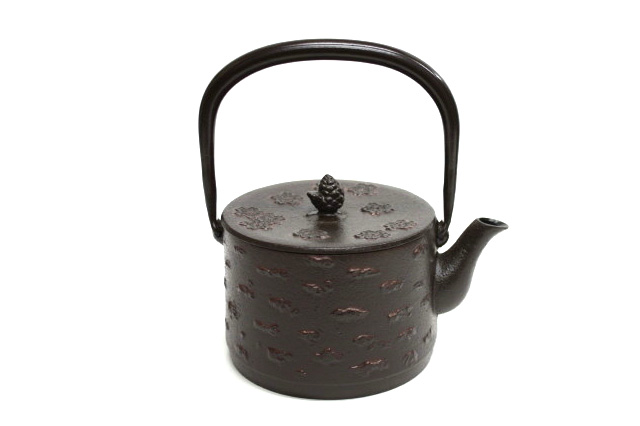 鉄瓶　寸筒型桜