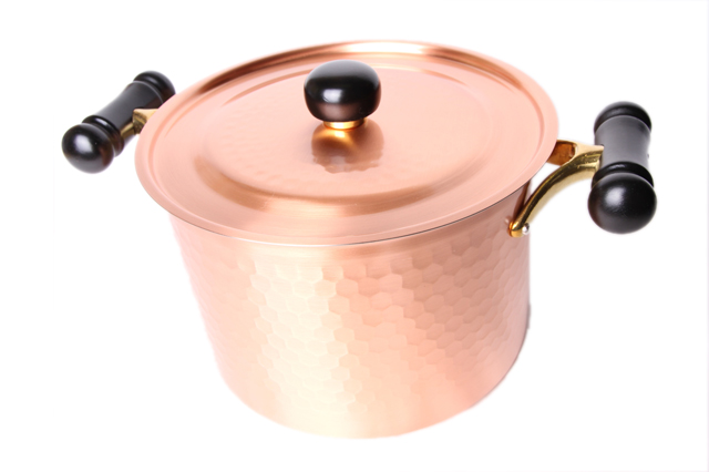 銅　IHアンティーク　IH 103　両手深型鍋(22cm)