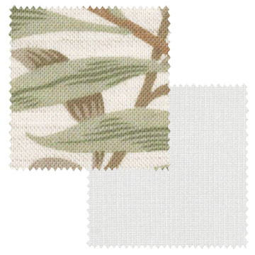 【オーダーカーテン新築セット】ウィリアムモリスのコーディネート【MO-10】2窓セット