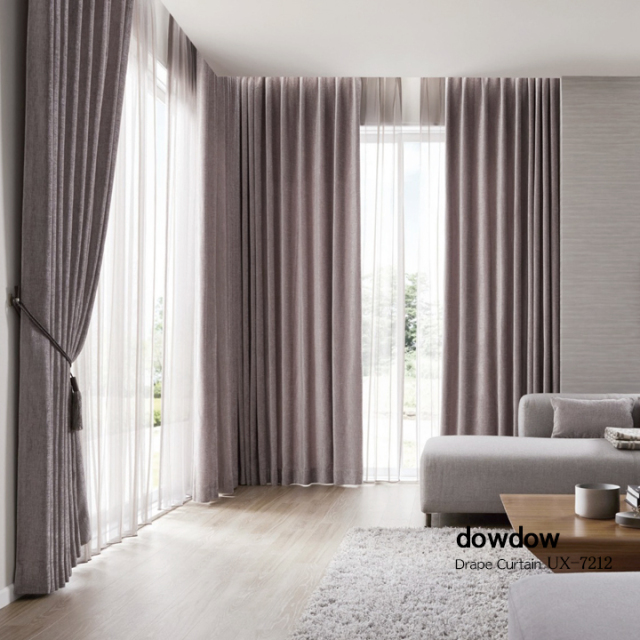 【シンプルモダン】光沢モール糸の微起毛の遮光カーテン【UX-7212】シャインブラウン