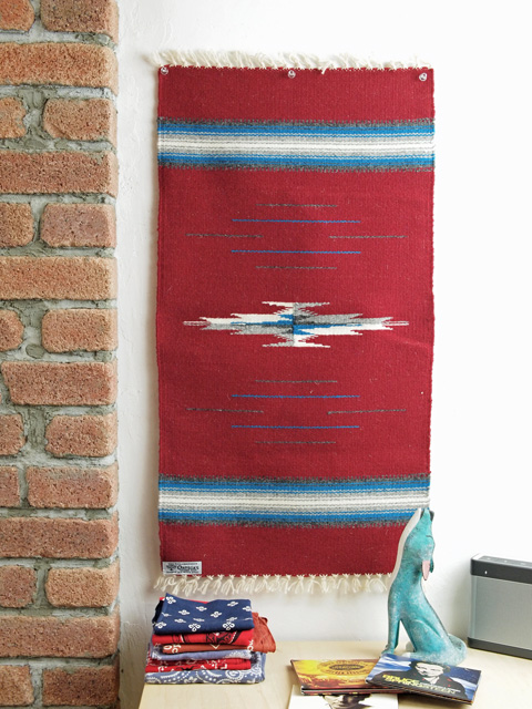 Ortega's オルテガ 841530-136 手織りチマヨブランケット 38x76cm カーディナルレッド
