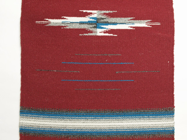 Ortega's オルテガ 841530-136 手織りチマヨブランケット 38x76cm カーディナルレッド