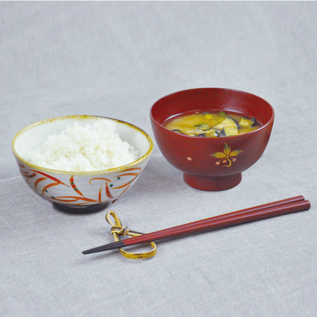 【伝統工芸品】川連漆器 夫婦箸 塗分スリ漆【エコデパ・オリジナル商品】 川連漆器 夫婦椀やぶこうじ