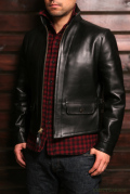 ��STEVENSON OVERALL CO.�� BLACK LEATHER JACKET