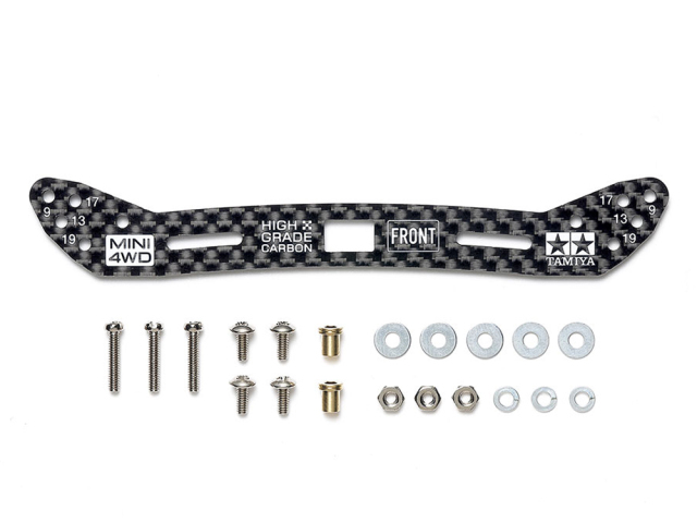 T15548 タミヤ HG カーボンフロントワイドプレート (2mm) (スライドダンパー対応)