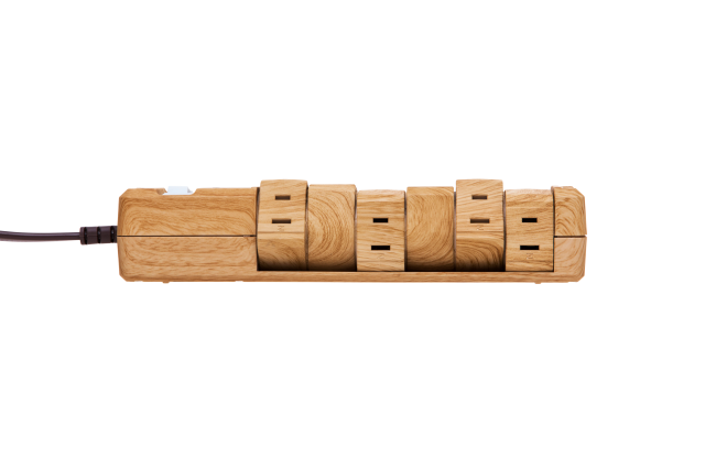Fargo ベージュウッド TAPKING 雷サージガード付 AC6個口 USB