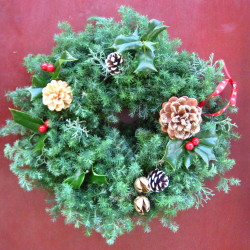針葉樹のクリスマスリース クリスマスリース】針葉樹のフレッシュリース