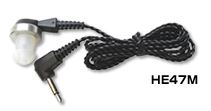 第一電波工業　HE47M　ハンディ用イヤホン（１ｍコード）3.5mm　Ｌ型プラグ（モノラル）