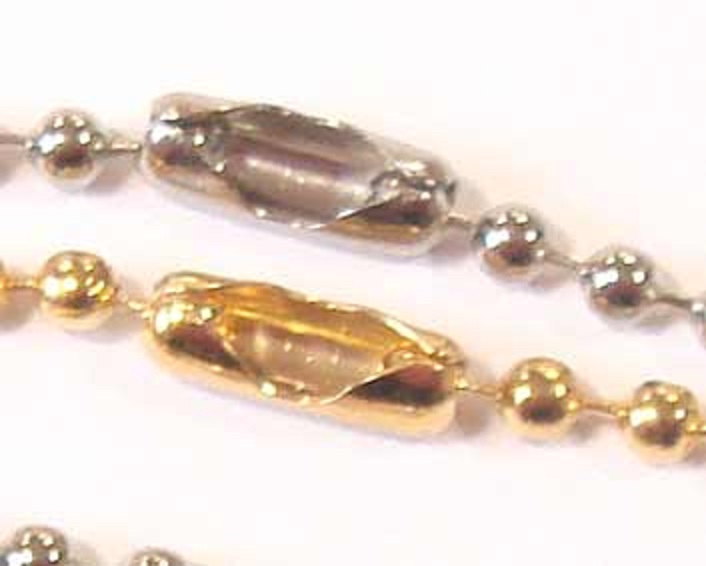 ボールチェーン用コネクタ 1.5mm専用コネクタ 2.3mm専用コネクタ B15000-88  B23000-88 シルバー、ゴールドがあります。