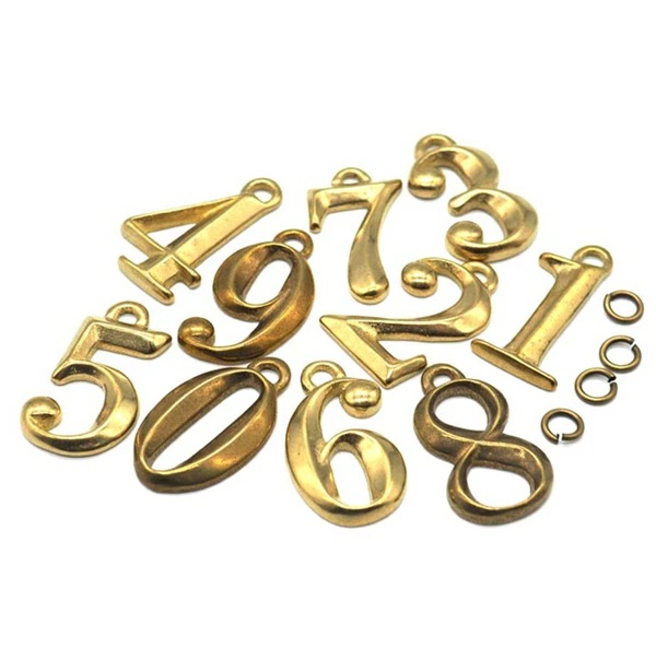 チャームのみ チャーム 数字 チャーム LLサイズ 真ちゅう製 X44600 ヘッド部分サイズ