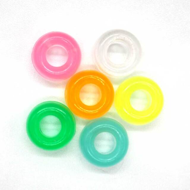 蓄光ビーズ 外径9mm 穴径4mm 光をためてやわらかく発光 パラコード