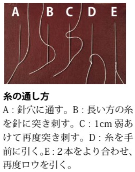 予約品　ハンドメイド クラフト社 手縫針 丸針 極細 / 細 5本入 □ レザー クラフト