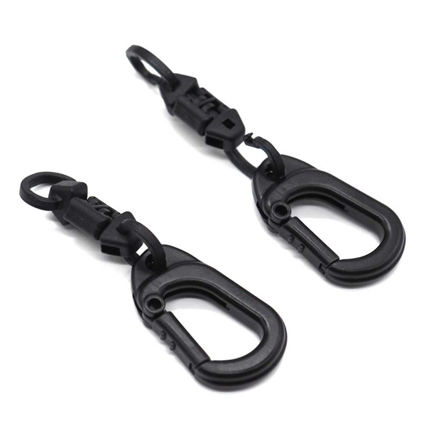 日本製 クロ 黒 プラスチック 回転カン ロック式 全長30ミリ