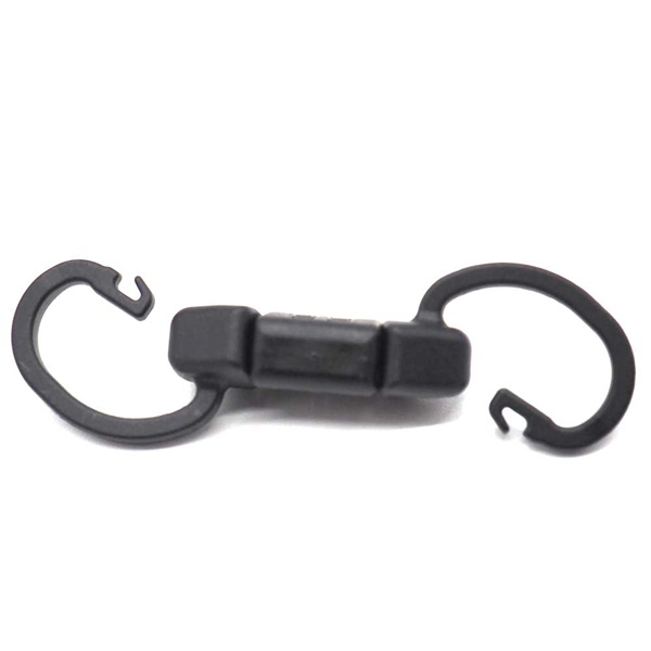 日本製 クロ 黒 プラスチック 回転カン ロック式 全長30ミリ