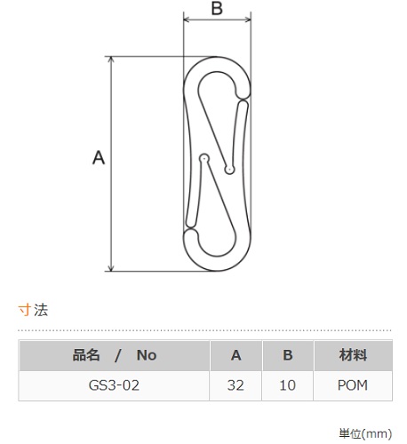 NIFCO ニフコ フック クロ GS3 プラスチックスプリング フック ナスカン GS3-02 A10067。