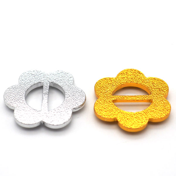 アルミバックル フラワー 10mm シルバー ゴールド 猫首輪パーツ 小型犬首輪パーツ C12290