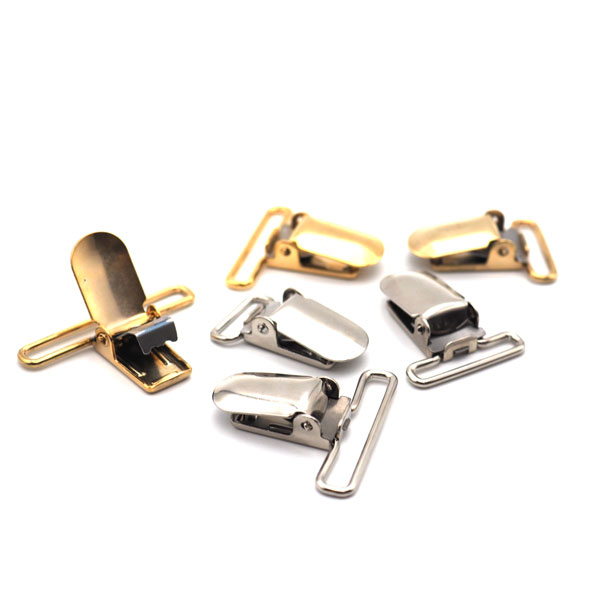 サスペンダークリップ 全長34～35ミリ ヒモ通し幅 15ミリ 21ミリ 25