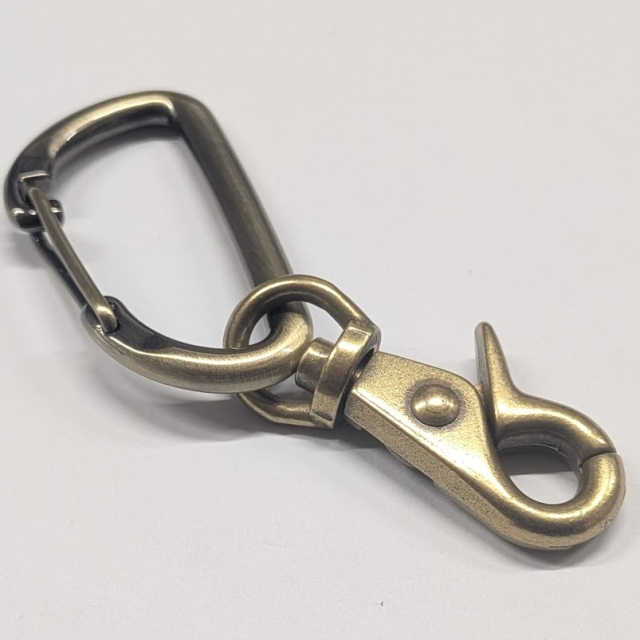 日本製 全長92ミリ 真鍮カラー パターカバーキャッチャー レバーフック