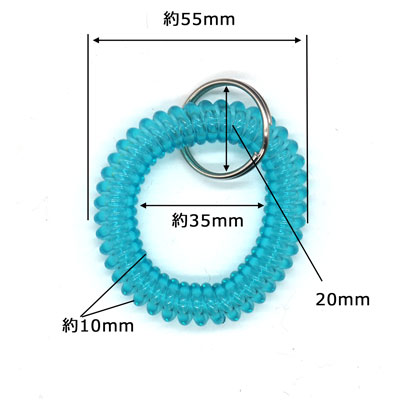 伸縮 コイルコード コイルブレスレット ポリウレタン 紛失防止用