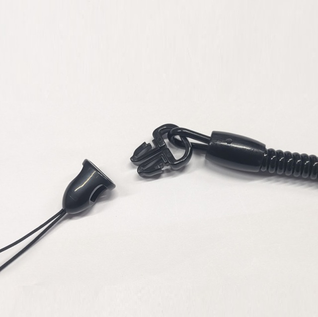 日本製 16センチ コイルコード コイルストラップ J-sen clip クリップストラップ