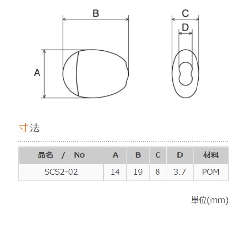 NIFCO ニフコ SCS2 クロ テープエンド コードエンド 先止め A55202 SCS2-02 引き手