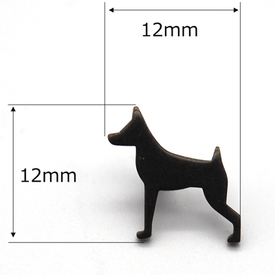 飾りカシメ 犬 ミニチュアピンシャー ミニピン