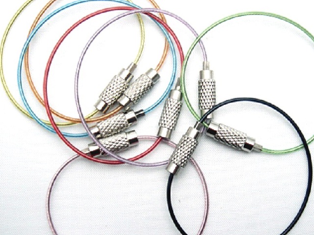 ネジ式ワイヤーリングカラー ワイヤー太さ1.0mm 長さ12CM ステンレス製