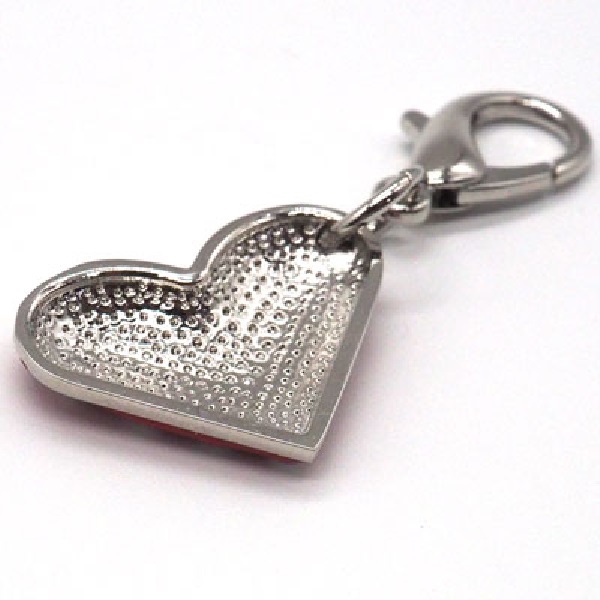 チャーム キラキラハート カニカン 丸カン付き X10001 ヘッド