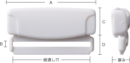 J-sen clip クリップ アジャスター 30mm  30ミリ幅テープ用日本製
